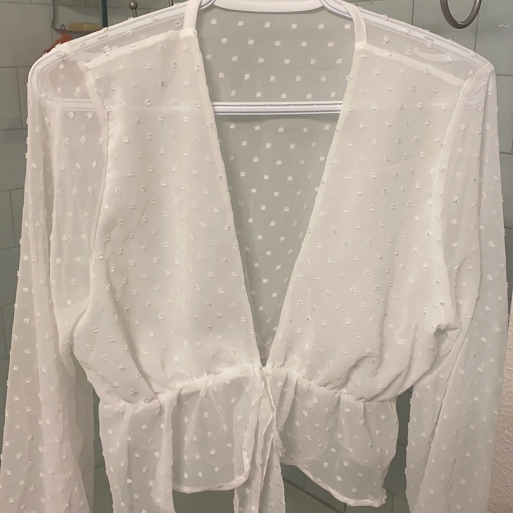 Lace tie top